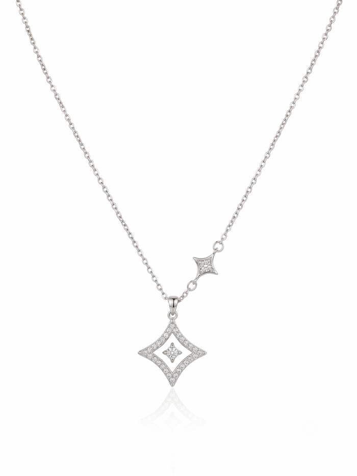 Stellar Rhombus Pendant Necklace