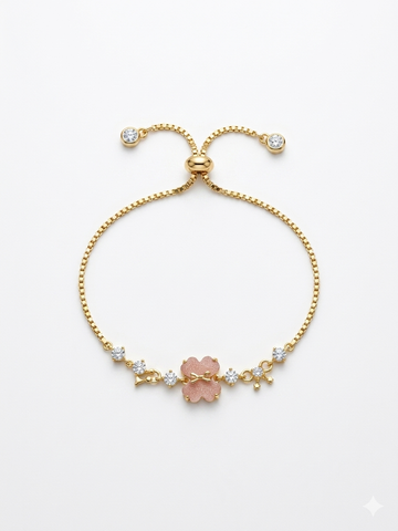 Rose Petal Charm Bracelet