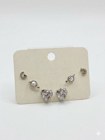 Trinity Bloom Earring Set