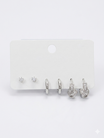 Geometric Shine Earring Set