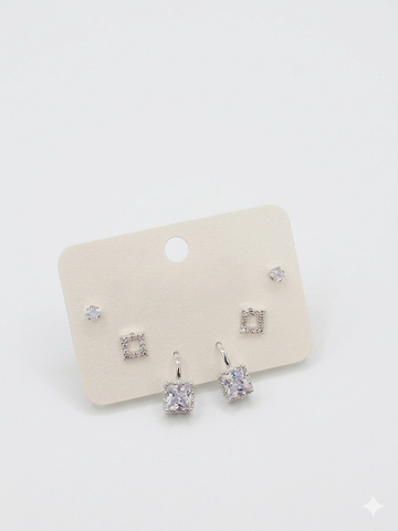 Geometric Petal Earring Set