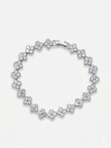 Floral Crystal-Link Bracelet