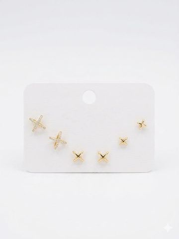 Stellar Cross Earring Set