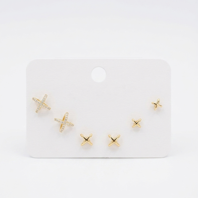 Stellar Cross Earring Set