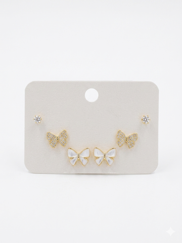 Butterfly Ribbon Earring Set