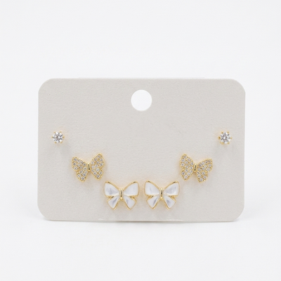 Butterfly Ribbon Earring Set