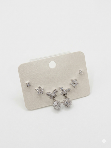 Floral Cluster Earring Set
