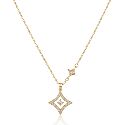 Stellar Rhombus Pendant Necklace