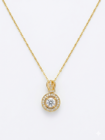 Royal Crown Halo Pendant Necklace