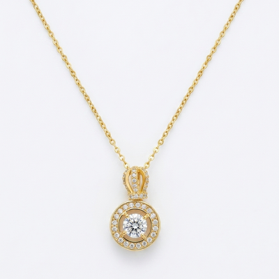 Royal Crown Halo Pendant Necklace