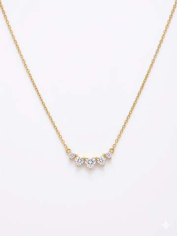 Heart Cluster Pendant Necklace