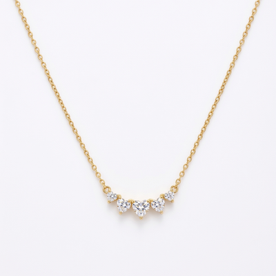 Heart Cluster Pendant Necklace